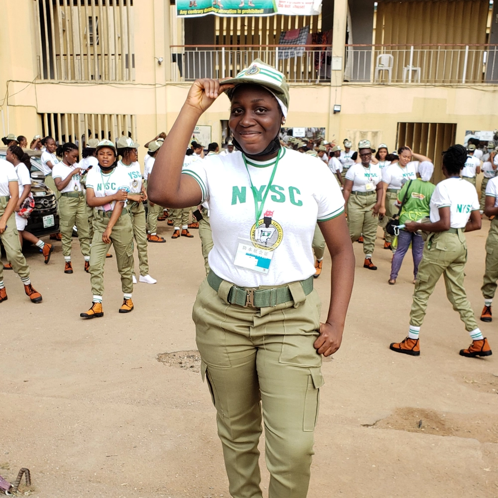 Ummi Salma at NYSC Camp, Iyana-Ipaja, Lagos