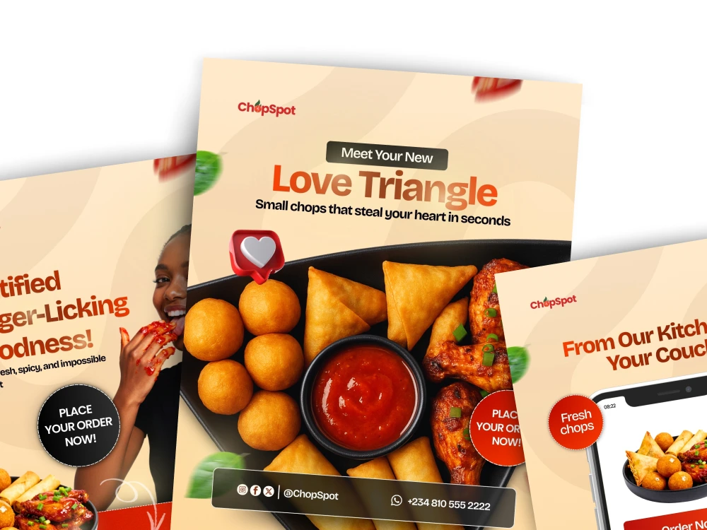 ChopSpot social media designs