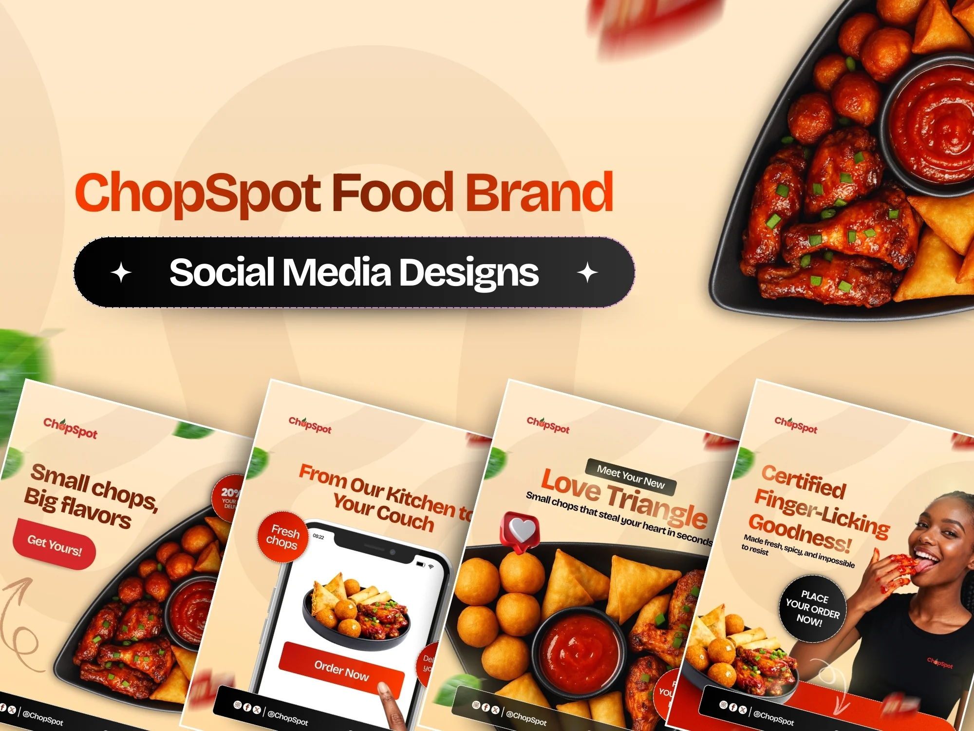 ChopSpot Small Chops Big Flavors social media design
