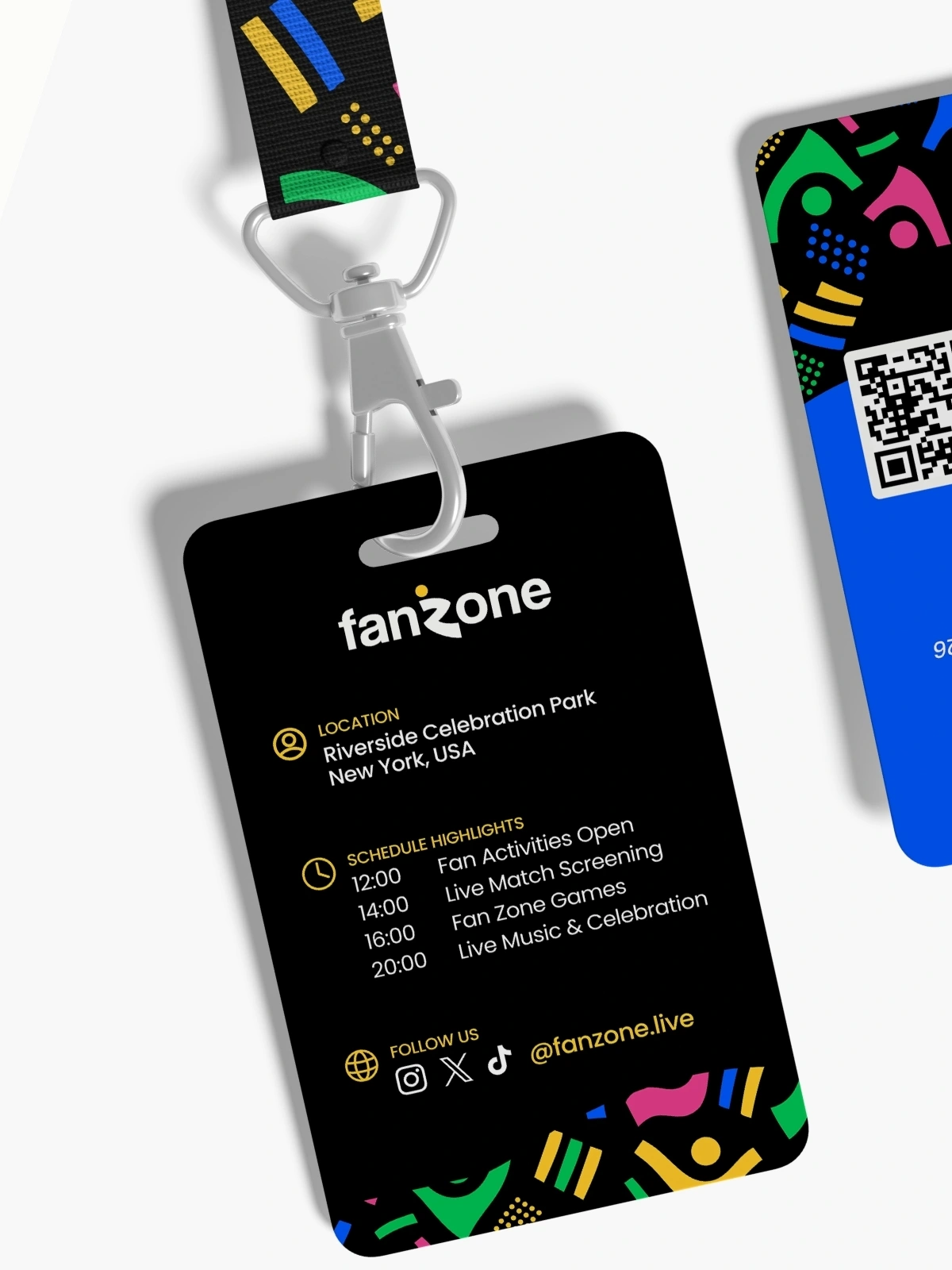 FanZone event pass mockup