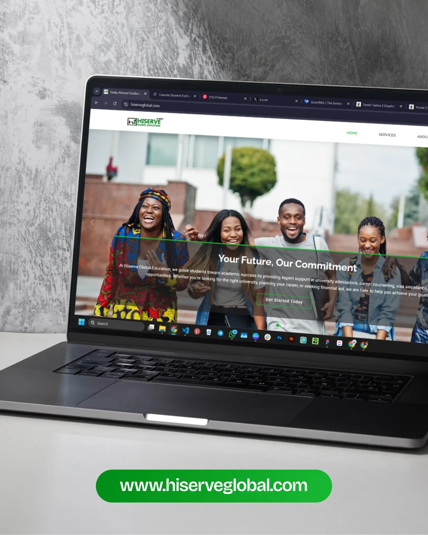 HiServe Global website design