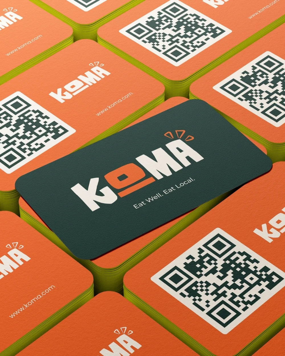 KOMA business card mockup