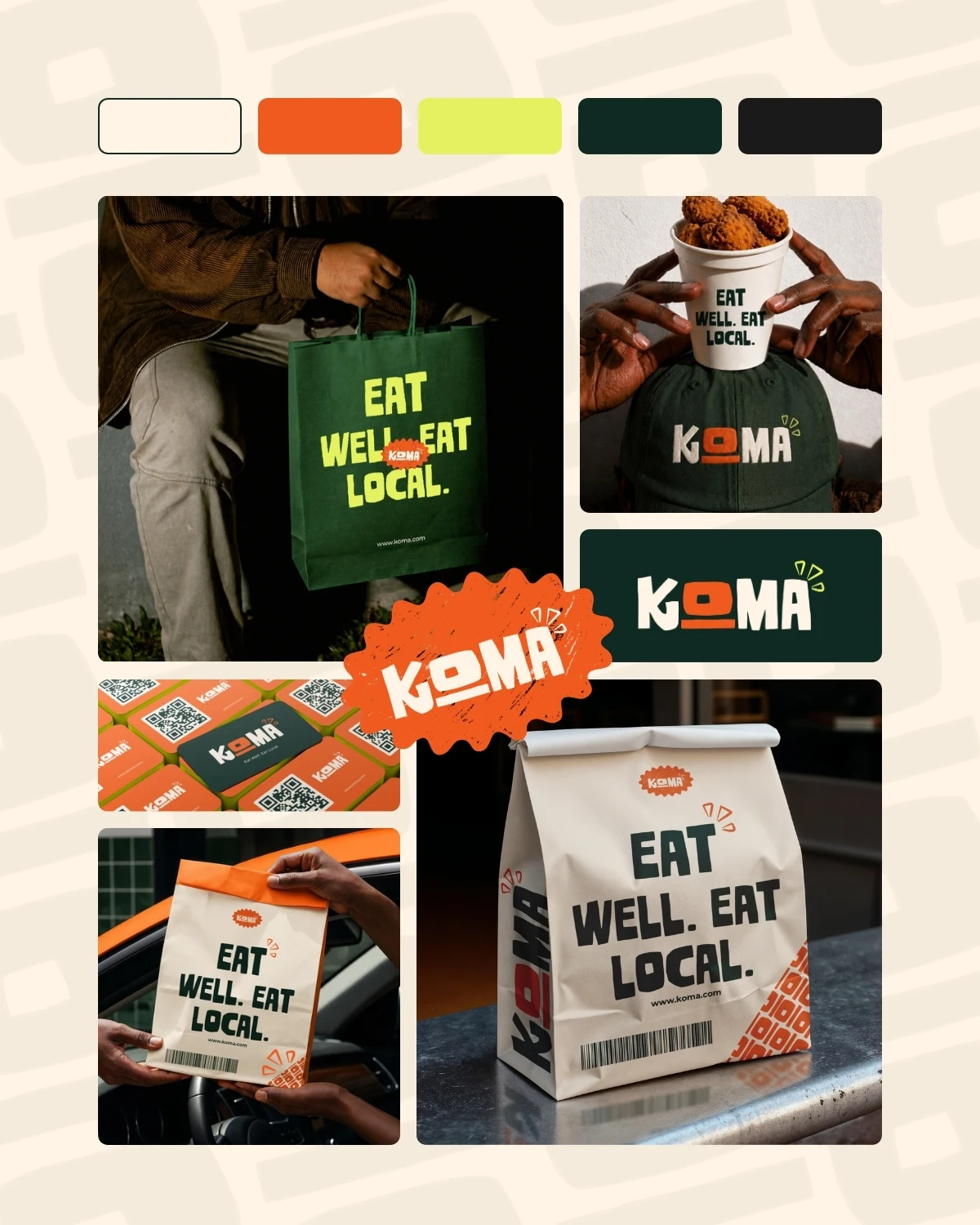 KOMA full brand presentation board