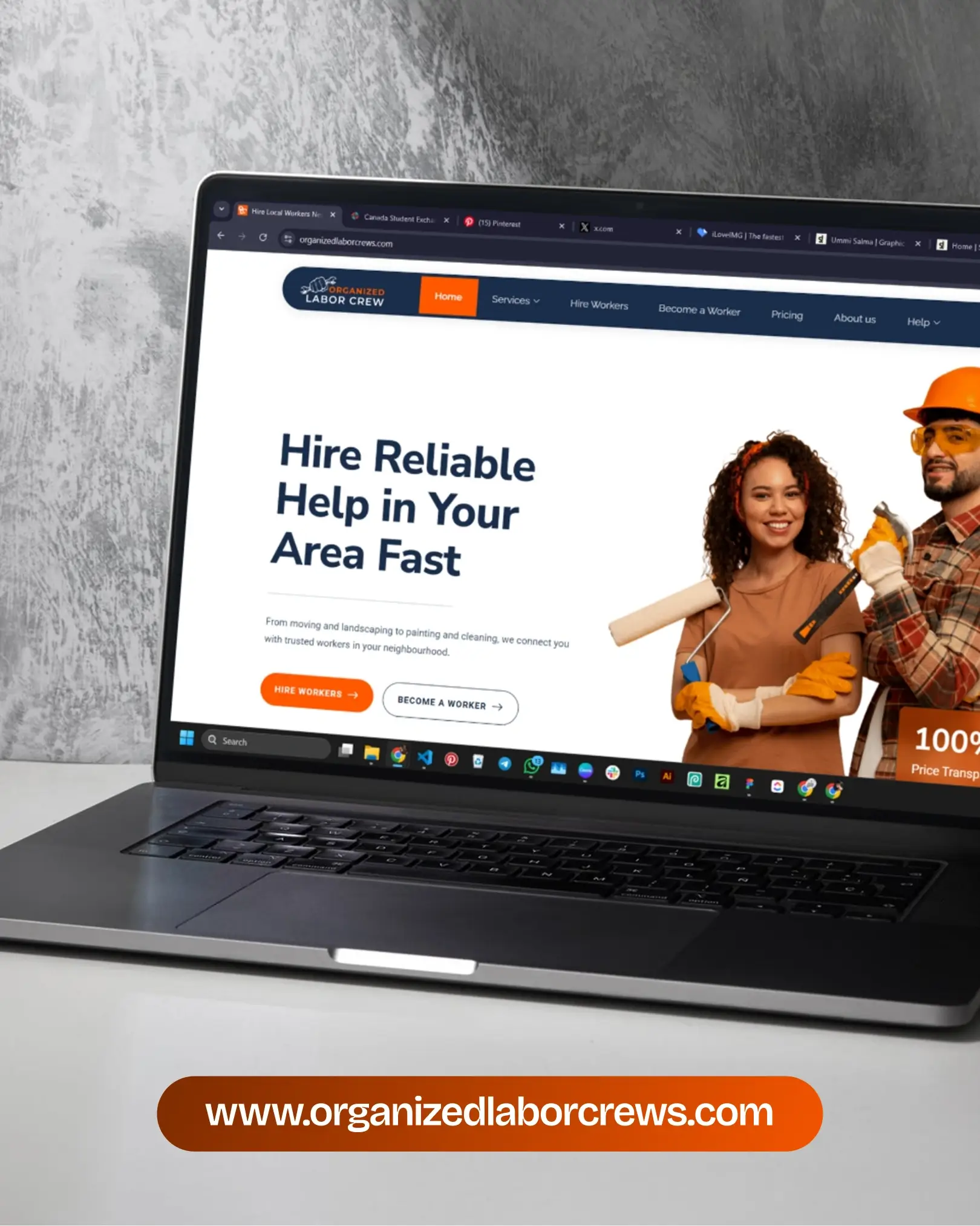 Organized Labor Crews website design