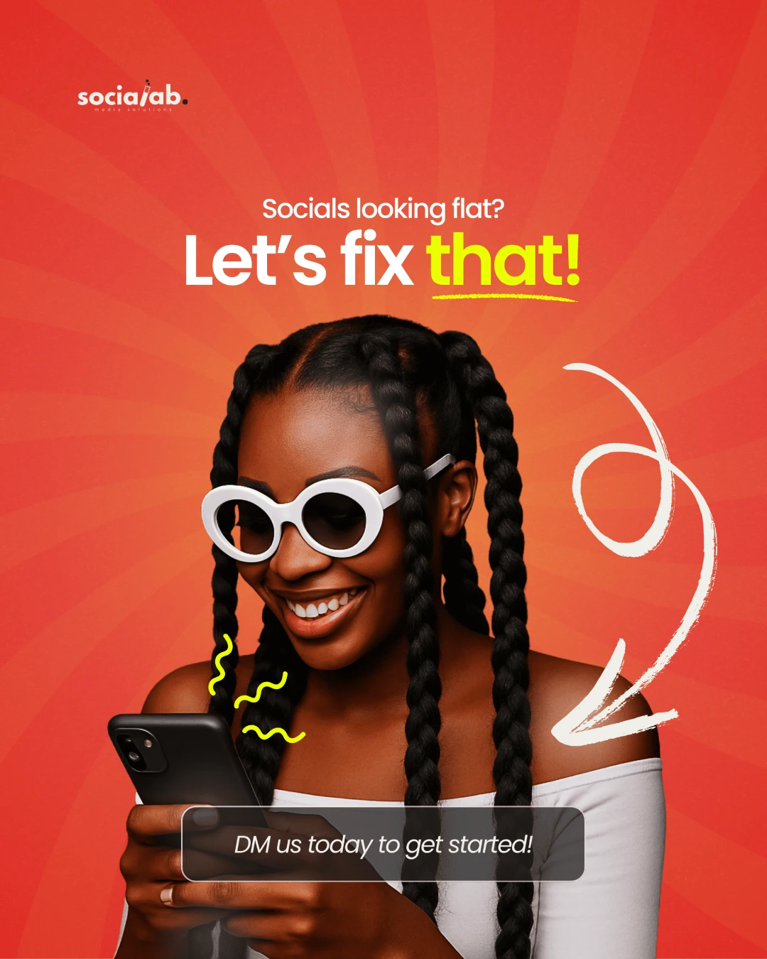 SociaLab Socials Looking Flat design