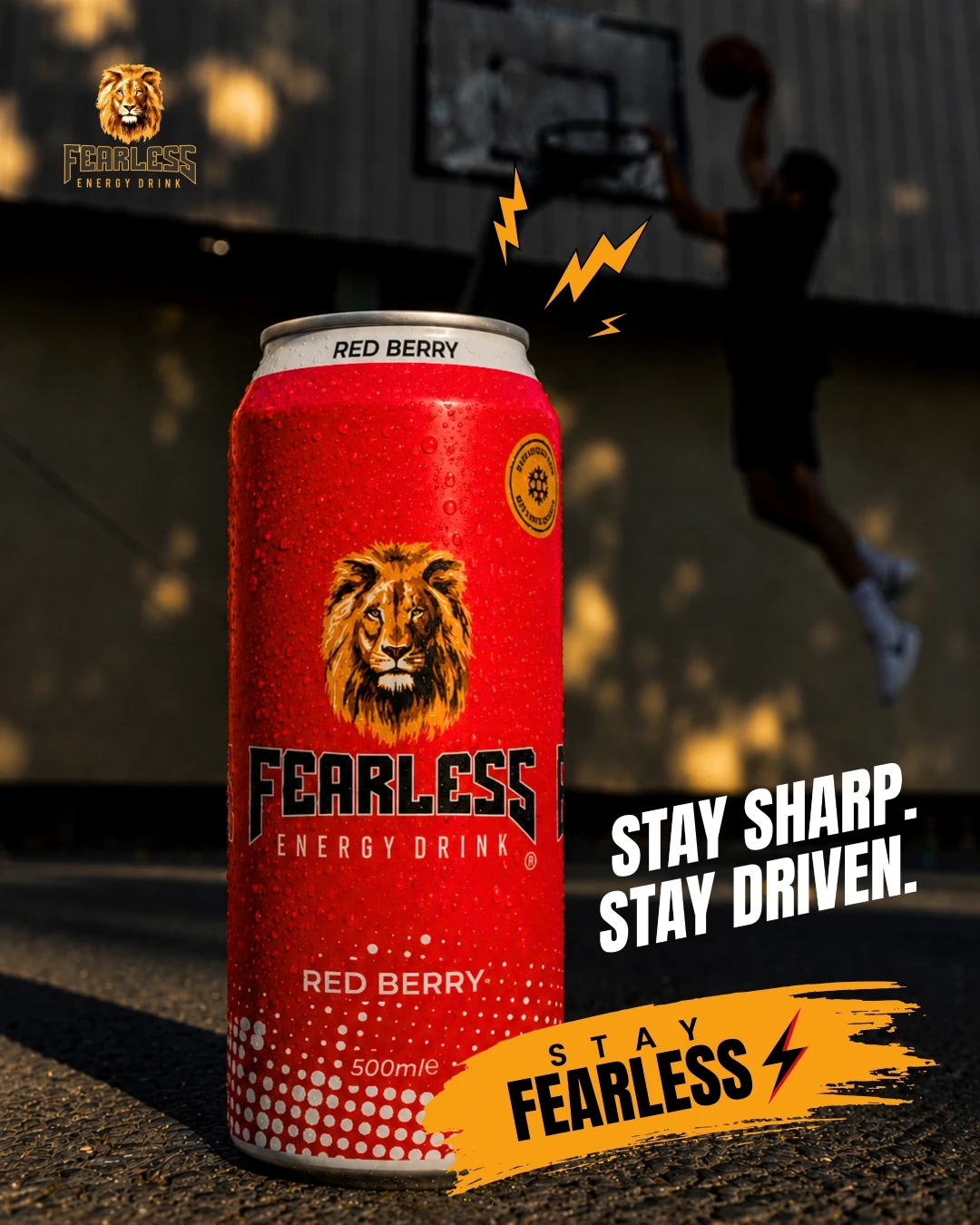 Fearless energy drink static ad concept 1