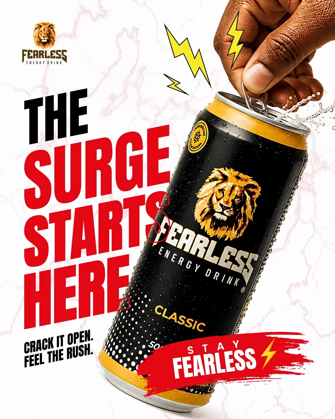 Fearless energy drink static ad concept 2